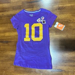 NWT Nike LSU, Vikings, Purple gold/yellow #10 t shirt, Size Small.